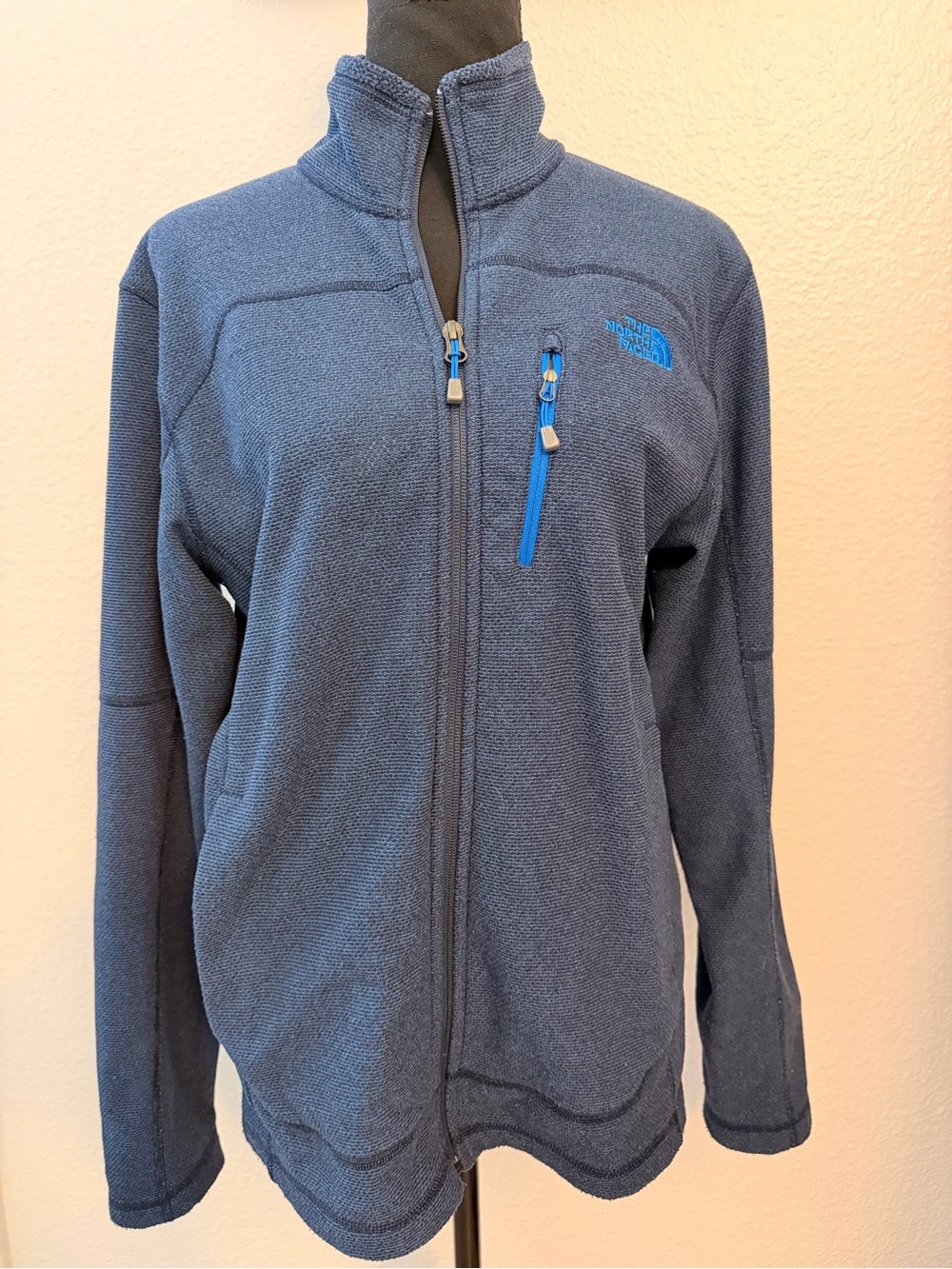 The North Face Women’s Navy Blue Full-Zip Teddy Fleece Jacket
